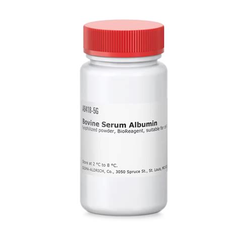 Bovine Serum Albumin lyophilized powder, BioReagent, cell .